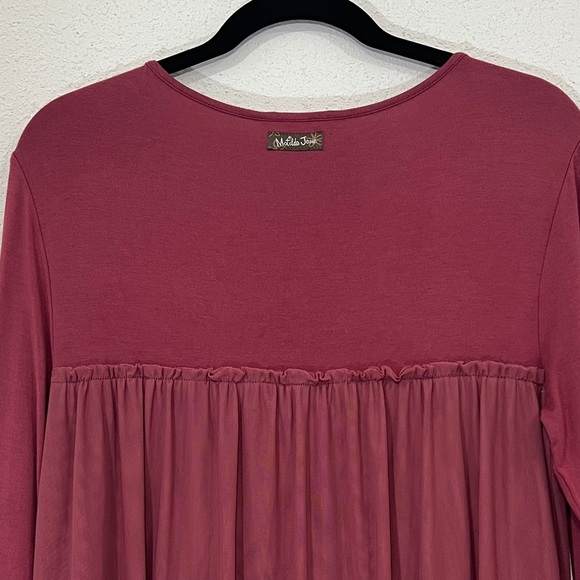 Matilda Jane Womens Dusty Pink Long Sleeve Flowy Shirt Size Large - Picture 5 of 7